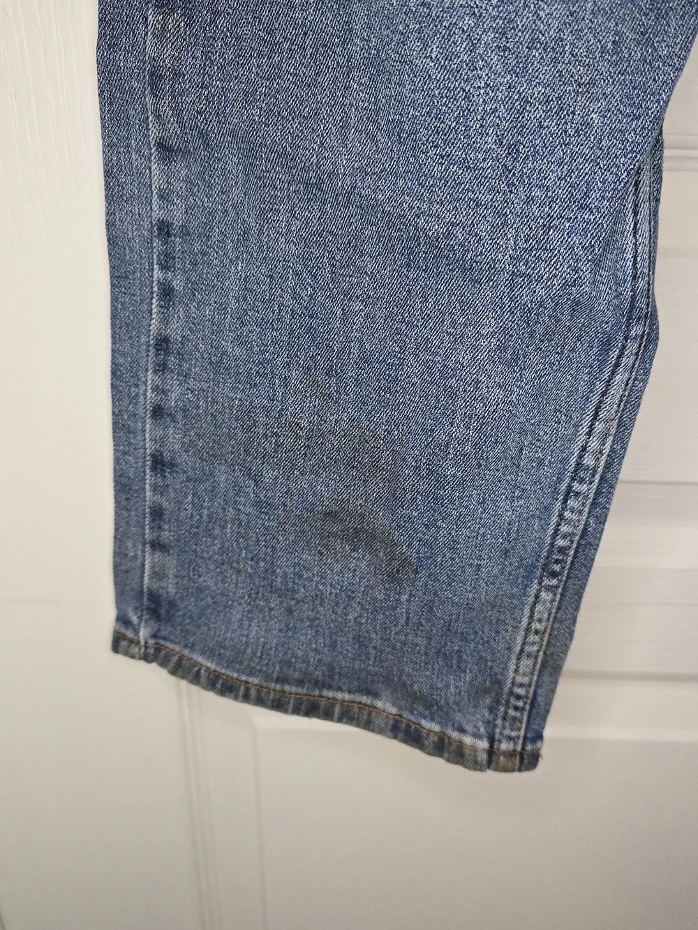 Levis 505 Regular Fit Straight Leg Jeans Mens 34x32 Blue Denim 505-0216